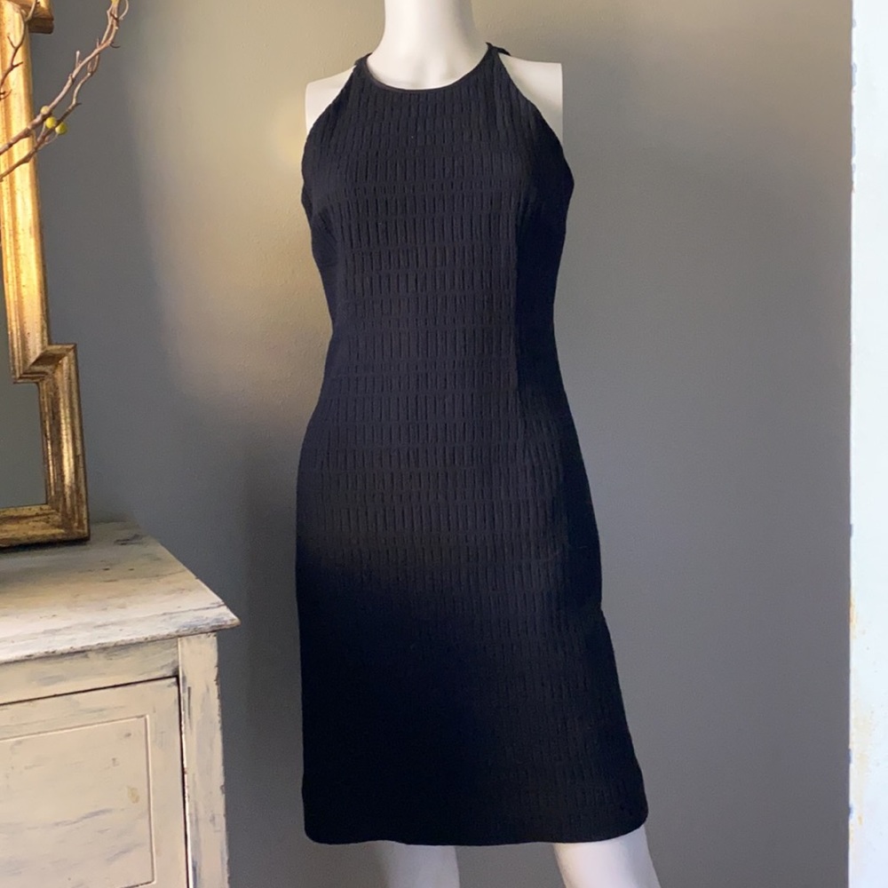New ETCETERA Black Dress ribbed and lined  . Size 2